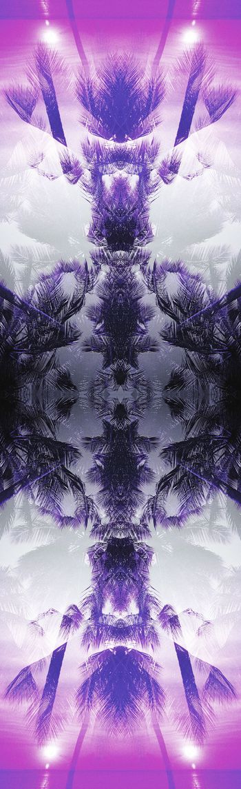 254790-椰子树休闲风度假对称印花长巾