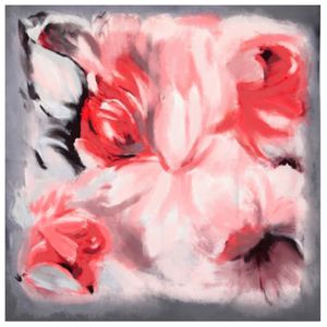 抽象 花卉 朦胧方巾印花华亿平台图片