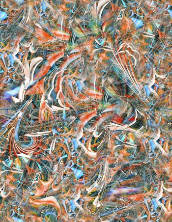 254866-抽象光线分形变幻华亿平台印花