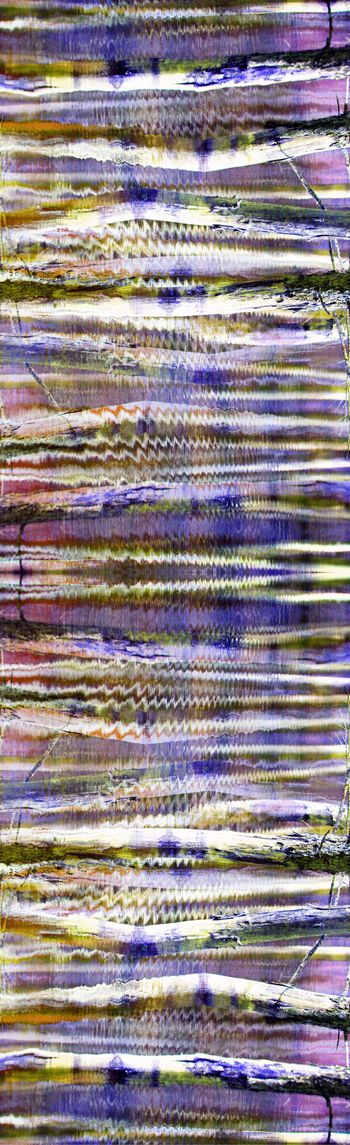 254923-树林倒影横条抽象树木水波印花长巾