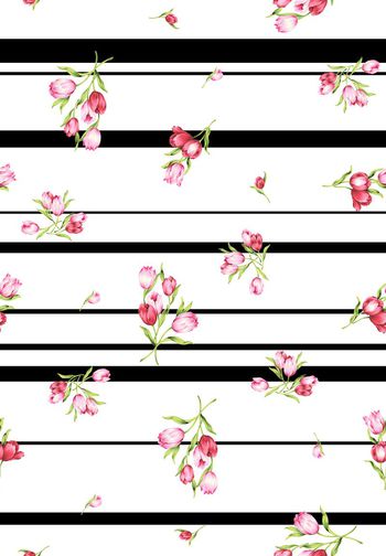 254926-WT148-2清新优雅条子花卉休闲