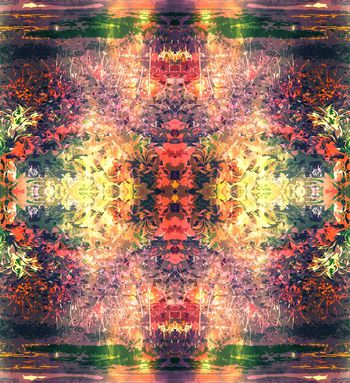 254939-夕阳下的花丛