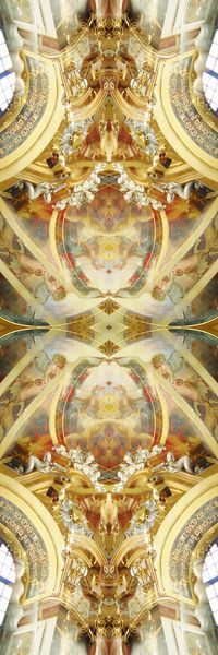 对称 镜像 欧式 宫廷 建筑 华丽 长巾 奢华印花华亿平台图片