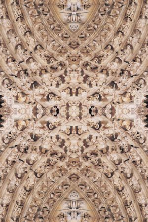 对称 镜像 中国 寺庙 雕塑 建筑 华丽 长巾 奢华印花华亿平台图片