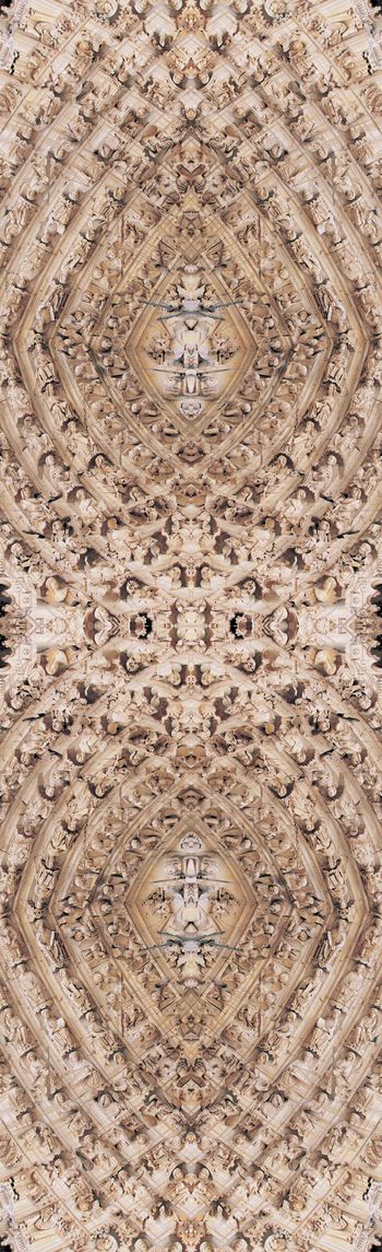 255250-WT150对称雕塑佛像几何长巾