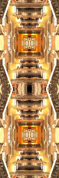 对称 镜像 欧式 宫廷 建筑 华丽 长巾 奢华印花华亿平台图片