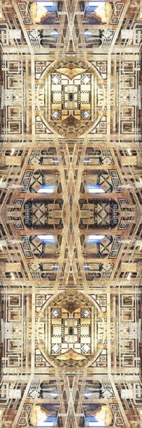 对称 镜像 欧式 宫廷 建筑 华丽 长巾 奢华印花华亿平台图片