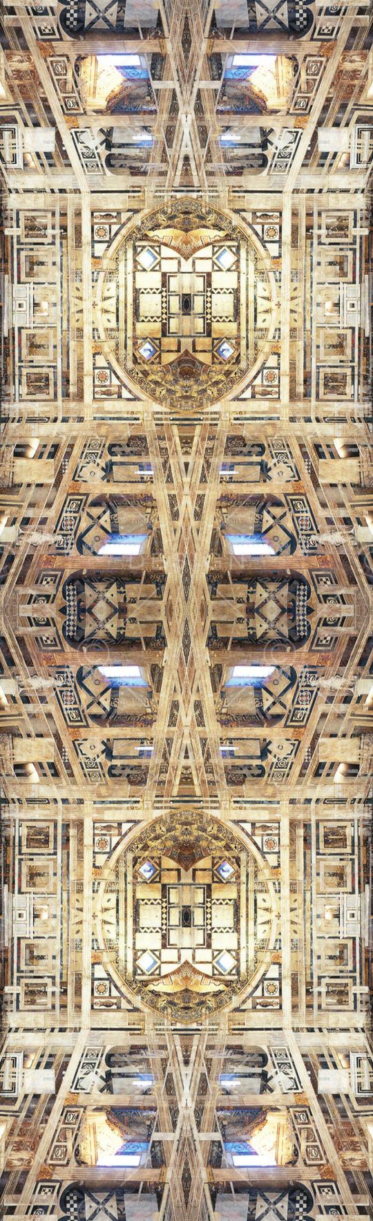 对称 镜像 欧式 宫廷 建筑 华丽 长巾 奢华印花华亿平台图片