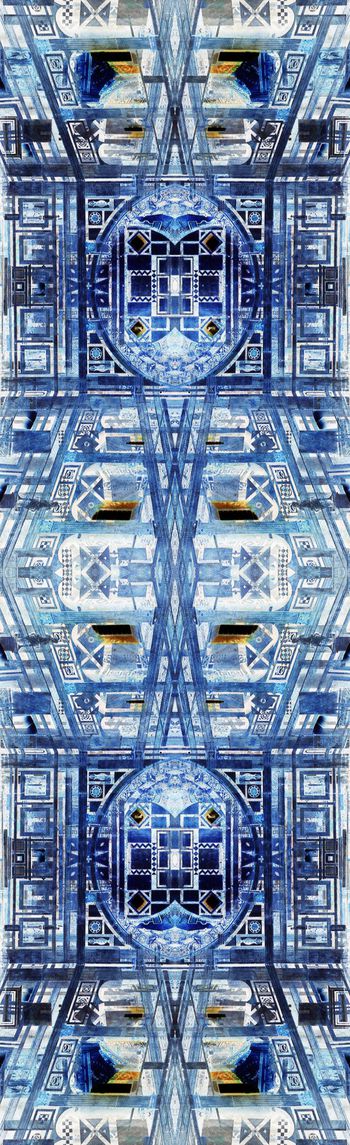 255256-怀旧欧式宫廷奢华风华丽几何对称长巾