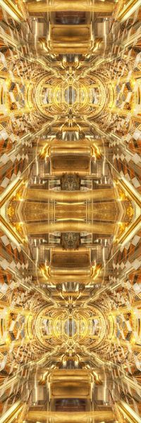 对称 镜像 欧式 宫廷 建筑 华丽 长巾 奢华印花华亿平台图片