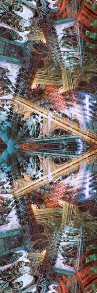 对称 镜像 欧式 宫廷 建筑 华丽 长巾 奢华印花华亿平台图片