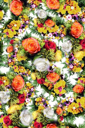 迷人花卉 炫彩 数码 写实 照片 多彩 印花华亿平台图片