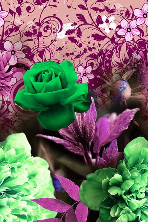 定位 写实 照片 花卉印花华亿平台图片