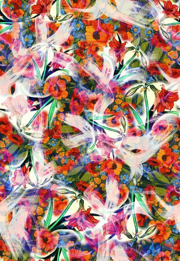 255532-多彩花卉花朵组合