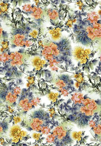 255538-多彩国画水墨花卉花朵组合