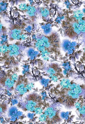 255539-多彩国画水墨花卉花朵组合