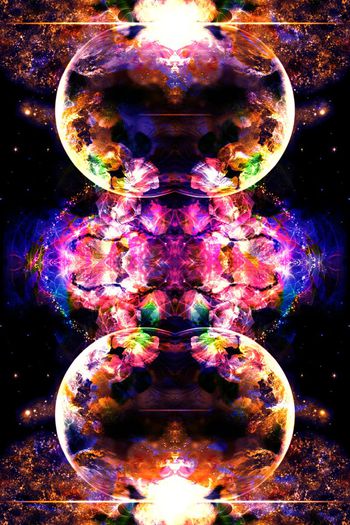 255814-地球与花卉