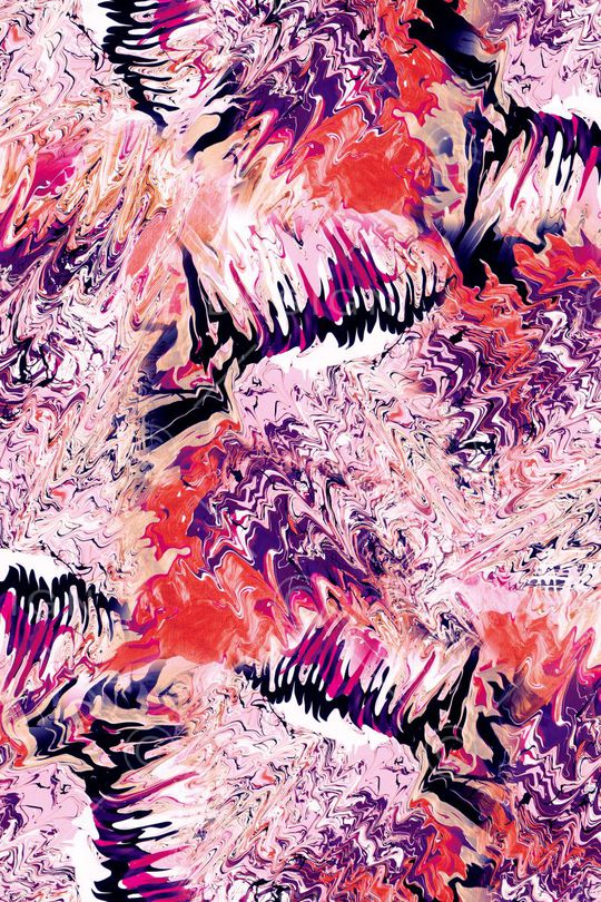 液化 抽象 肌理 笔触 波纹 水波纹印花华亿平台图片