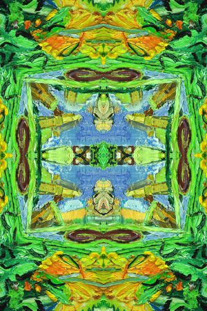 抽象 油画 方巾 数码印花华亿平台图片