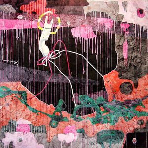 插画 水彩 诡异 方巾 部落风印花华亿平台图片