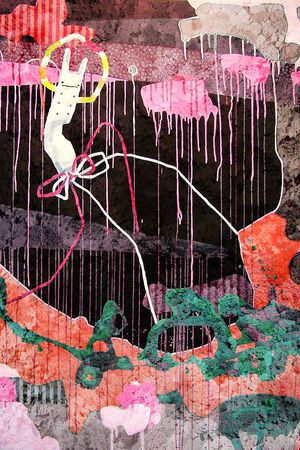 插画 水彩 诡异 方巾 部落风印花华亿平台图片