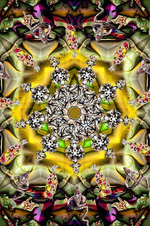 珠宝 钻石 首饰 璀璨 闪烁 华贵 富丽 方巾印花华亿平台图片