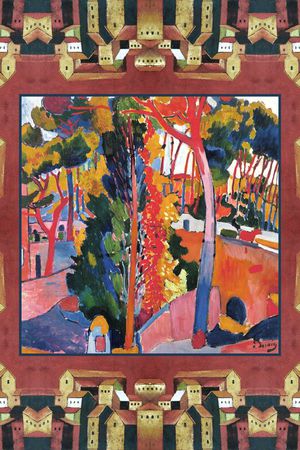 边框 部落风 油画 数码印花华亿平台图片