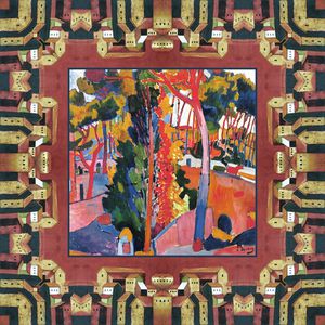 边框 部落风 油画 数码印花华亿平台图片