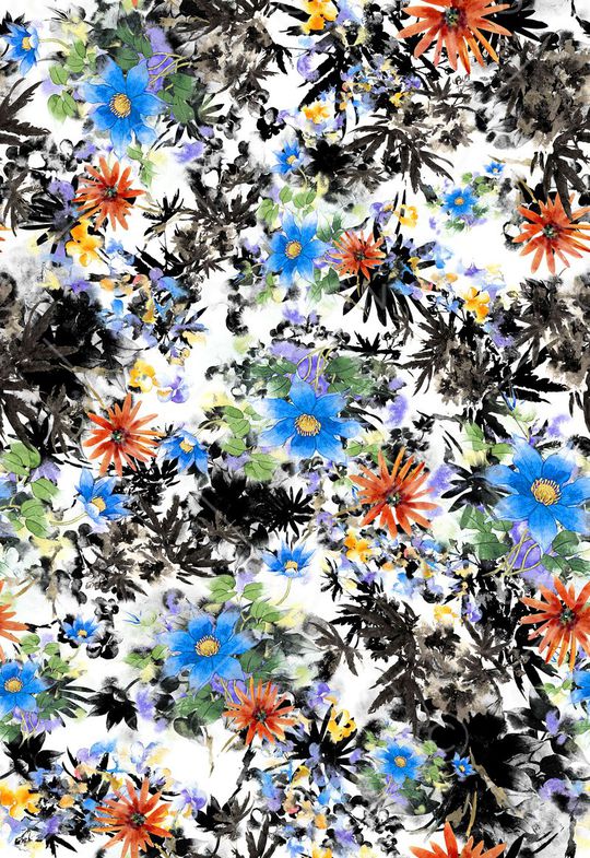 花卉印花华亿平台图片