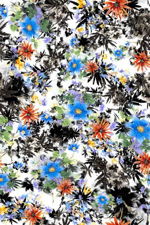 花卉印花华亿平台图片