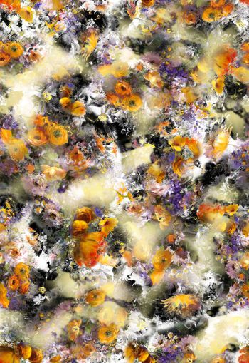 256011-多彩水彩效果花卉花朵组合