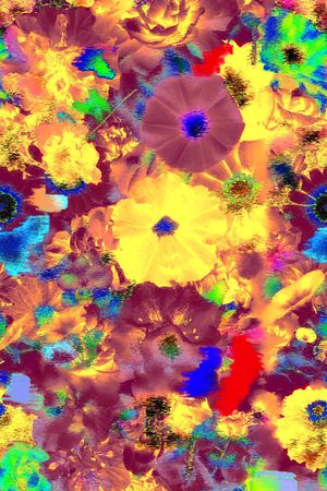 肌理 花卉 牵牛花 喇叭花 多彩印花华亿平台图片