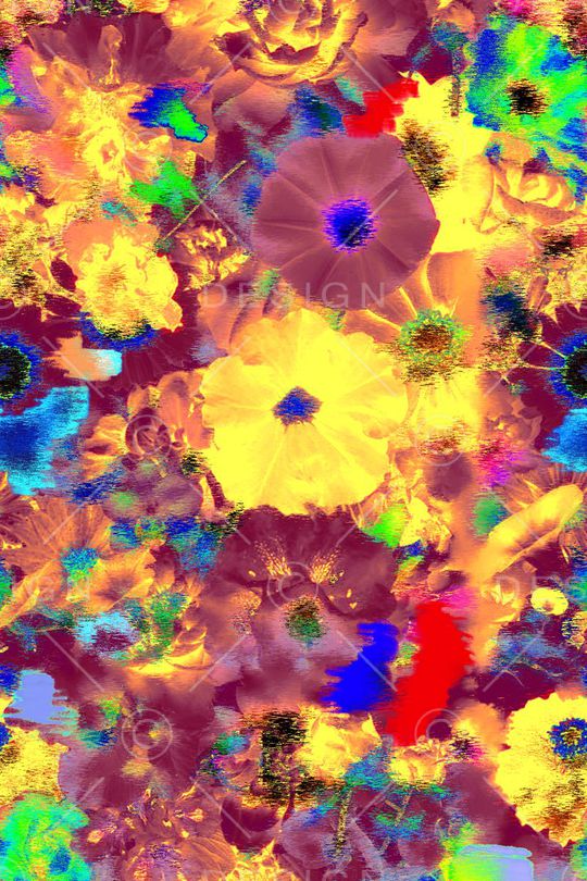 肌理 花卉 牵牛花 喇叭花 多彩印花华亿平台图片