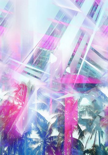 256043-椰子树休闲风度假笔触定位印花方巾