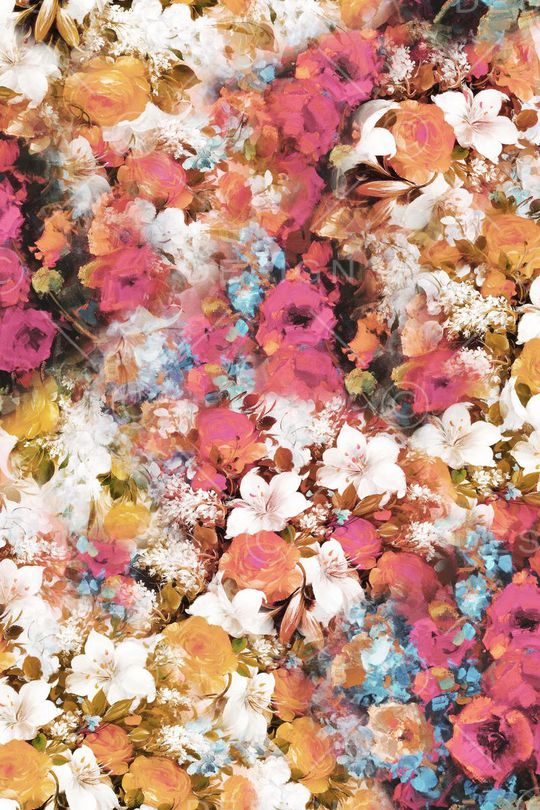 水彩 花卉 清新 淡雅 舒适 油画印花华亿平台图片