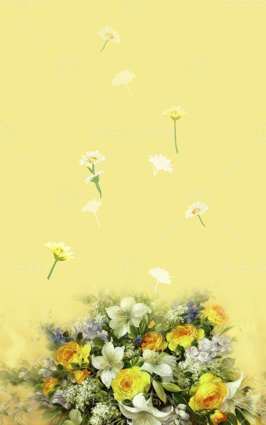 定位 花卉 黄底 蒲公英印花华亿平台图片