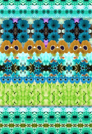 256210-多彩条纹花卉花朵组合