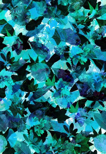 256217-朦胧树叶花朵迷彩效果