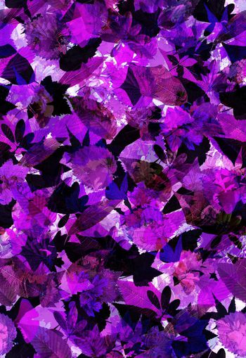 256218-朦胧树叶花朵迷彩效果