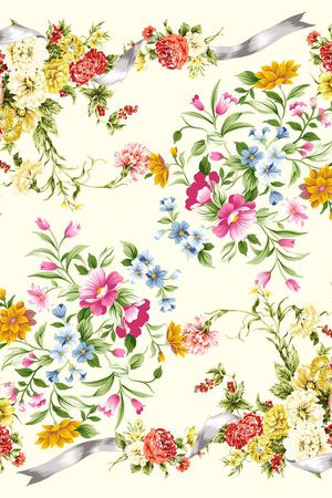 方巾 清新 淡雅 小碎花印花华亿平台图片