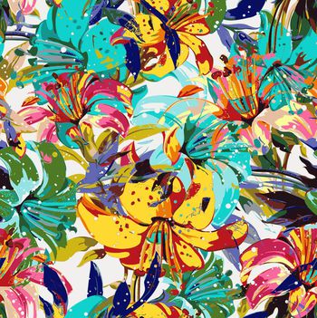 256549-WT167水墨水彩笔触花卉色彩华亿平台