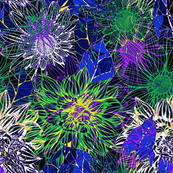 256585-暗夜花卉反色印花华亿平台