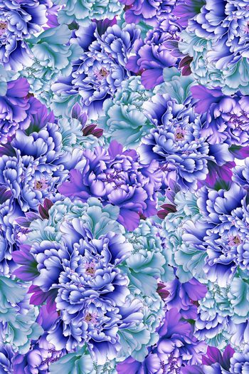 256631-繁花满布写实牡丹印花华亿平台