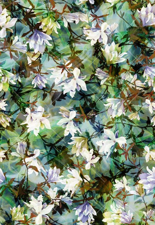 花卉 轻盈 清新印花华亿平台图片