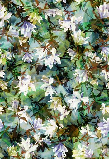 256634-油画水墨水彩效果花卉花朵组合