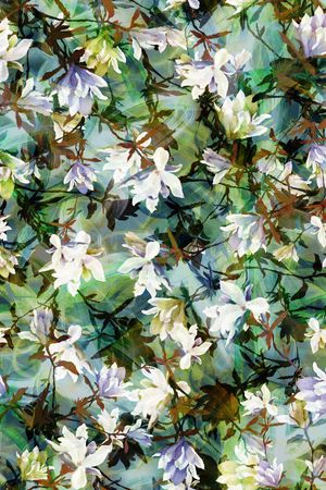 花卉 轻盈 清新印花华亿平台图片