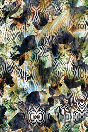 动物纹 斑马纹印花华亿平台图片