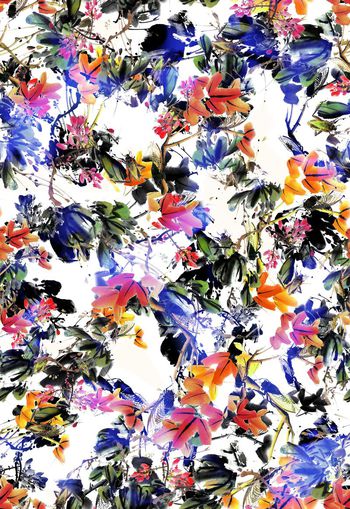 256787-中国风国画水墨水彩花卉花朵