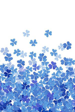 定位 花卉 过度 蓝色 清新 淡雅印花华亿平台图片