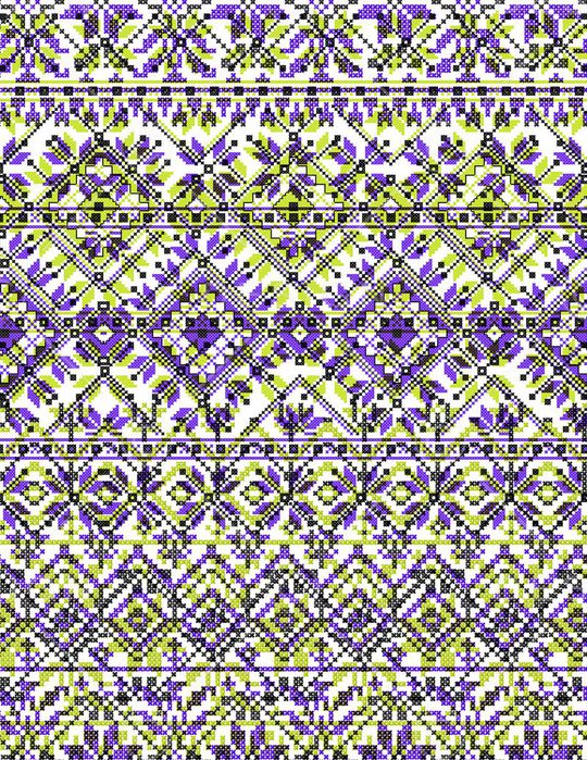 北欧风 民族风 几何 抽象 马赛克 方块 十字绣 仿编织印花华亿平台图片